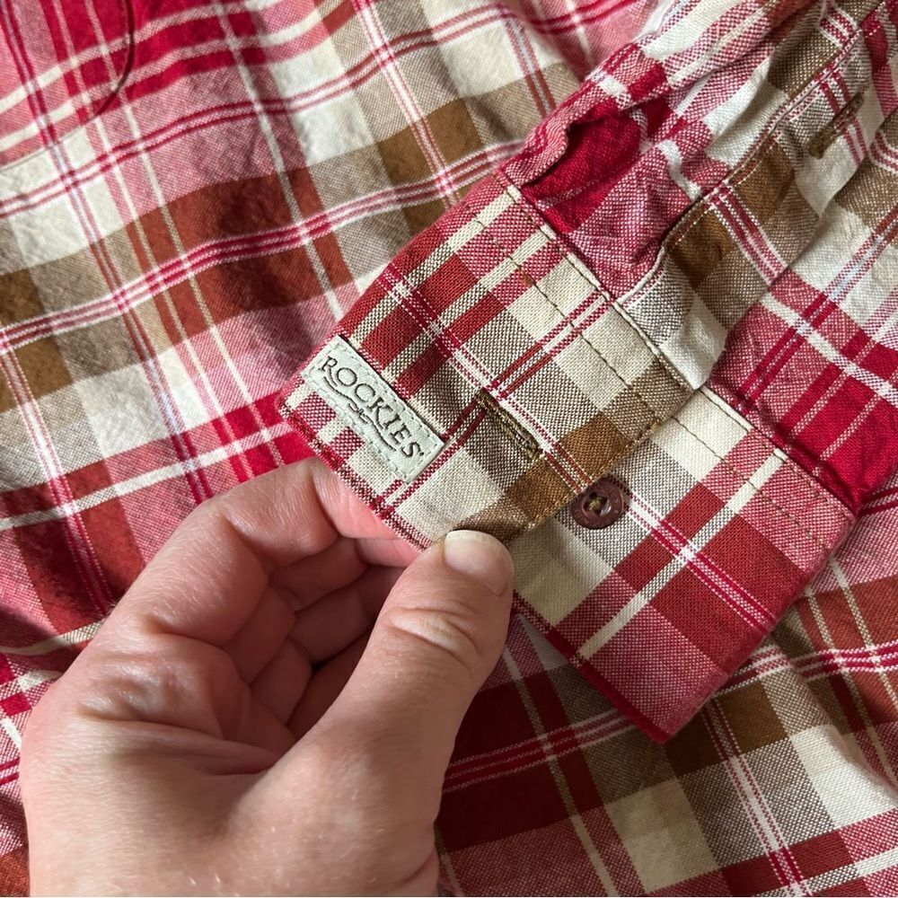 Vintage Rockies Women's XL Plaid Flannel Shirt - Picture 5 of 8